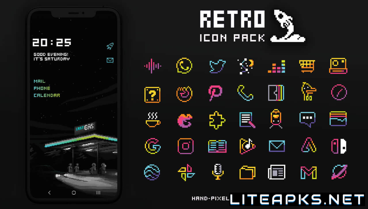 Retro Mode - Icon Pack (Neon)