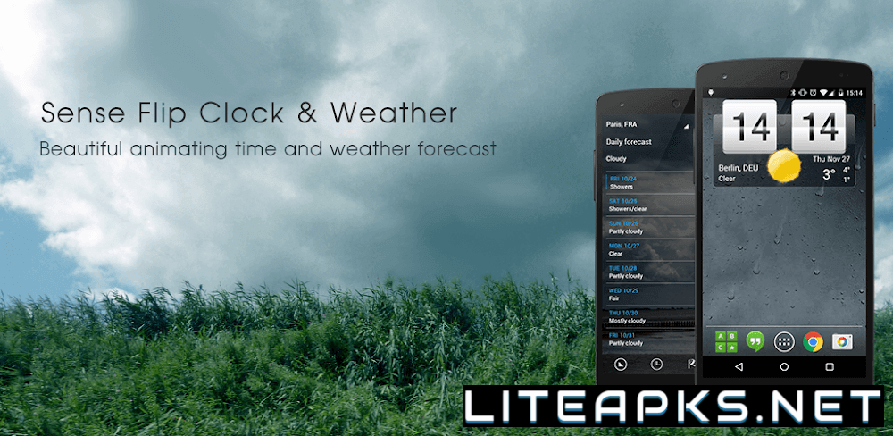 Sense Flip Clock & Weather