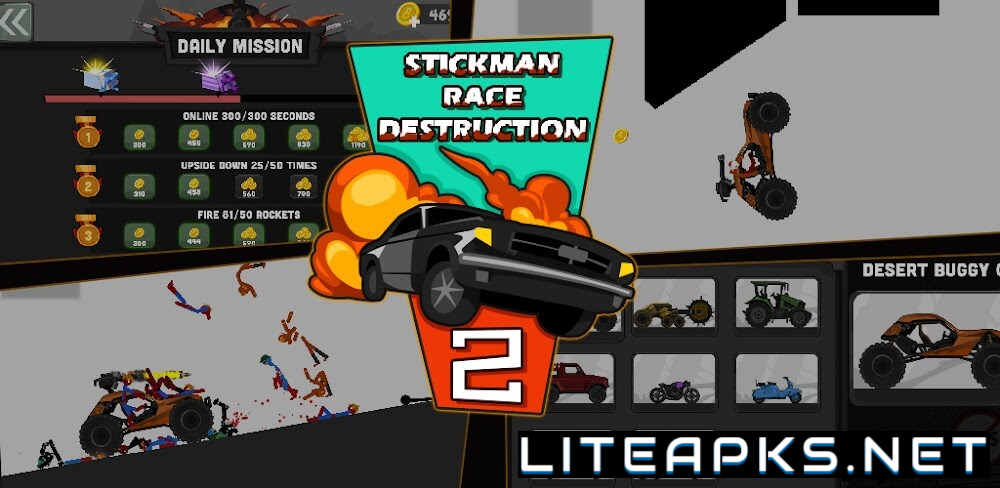 Stickman Race Destruction 2