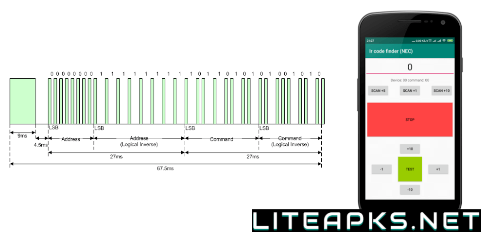 IrCode Finder NEC protocol