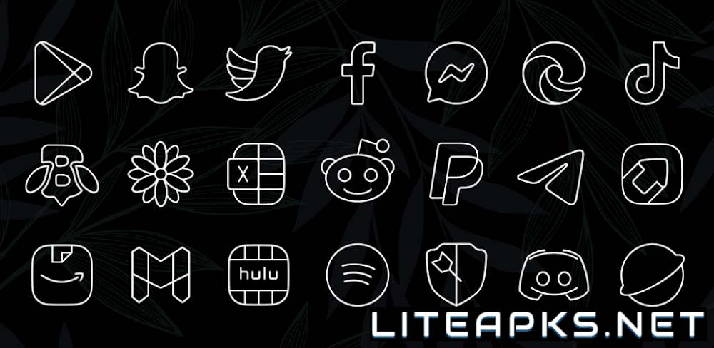 Vera Outline White Icon Pack