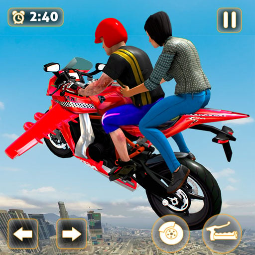 Flying Motorbike Taxi Driving v1.1.2 MOD APK (Free Shopping) Download